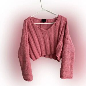 Lumière knitted crop sweater